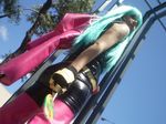  ass blue_hair breasts candy coat cosplay king_of_fighters kula_diamond photo snk 