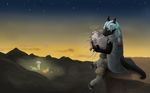  commission desert ed-e fallout flam3y mojave new_vegas smudge_proof sunset ufo wallpaper 