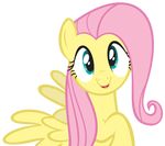  blue_eyes cute equine female feral fluttershy_(mlp) friendship_is_magic horse looking_at_viewer mammal my_little_pony nabbiekitty pegasus plain_background pony smile solo transparent_background wings 