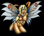  abs antennae anthro arthropod blonde_hair blue_eyes breasts eternal_mothra eternia female hair insect kaiju looking_at_viewer marauder6272 moth mothra mothra_leo nipples nude pose rebirth_of_mothra_(series) solo wings 