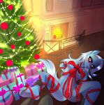 absurd_res anthro brony caliluminos censored christmas couple_(disambiguation) duo equid equine female friendship_is_magic gift hasbro hi_res holidays horn horse invalid_tag king_sombra_(mlp) male mammal my_little_pony patreon pony public trixie unicorn ych