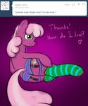  butt cheerilee_(mlp) cutie_mark english_text equine female feral friendship_is_magic hair horse legwear long_hair looking_back mammal my_little_pony open_mouth panties pink_hair pixel-arrow pixelarrow pony solo stockings text tongue tumblr underwear 