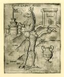1496 ancient_art anthro asinus breasts castle cloven_hooves donkey equid equine female fingers flag genitals hooves hybrid latin_text mammal nipples nude pope-ass pussy scales solo standing text tiber_river traditional_media_(artwork) wenzel_von_olmutz