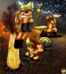 burning butt butt_on_fire digital_media_(artwork) earth_pony equid equine female feral fire friendship_is_magic hasbro hi_res horse lava mammal my_little_pony pain pony solo tail tail_on_fire tokenworks