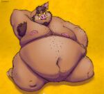 anthro armpit_hair belly big_belly body_hair domestic_pig eyebrows facial_hair hair hi_res lakalando male mammal moobs navel nipples obese obese_anthro obese_male overweight overweight_anthro overweight_male solo suid suina sus_(pig) tusks