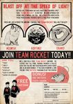  2boys ad belt cat character_name clothes_writing ekans english hand_on_hip highres koffing lips matthewethan meowth missing_teeth monochrome multiple_boys nose pants parody pokemon poster propaganda rattata recruiting skirt smile snake spot_color style_parody team_rocket team_rocket_grunt text typo 