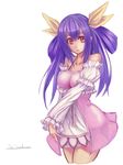 bare_shoulders blue_hair bow dizzy guilty_gear hair_bow jon_sandman long_hair open_mouth red_eyes ribbon solo twintails 