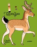 cervine deer digital_media_(artwork) fallow_deer feral goldenbuck male mammal model_sheet solo