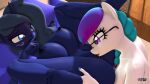 3d_(artwork) anthro anthroponiessfm areola aurora_starling blue_body blue_eyes blue_fur blue_hair braided_hair braided_ponytail breasts cunnilingus digital_media_(artwork) earth_pony equid equine eyewear fan_character feet female female/female fur genitals glasses hair hasbro hi_res horn horse humanoid_feet mammal midnight_music my_little_pony nipples oral plantigrade pony ponytail purple_eyes pussy sex unicorn vaginal white_body white_fur