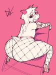 absurd_res anthro big_butt boss_monster bovid butt caprine clothing deltarune desertkaiju eyewear footwear fur girly glasses hi_res high_heels huge_butt male mammal ralsei sitting solo thick_thighs undertale undertale_(series) wearing_glasses white_body white_fur