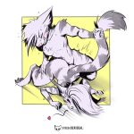 &lt;3 2023 abs all_fours alpha_(derideal) claws claws_out clenched_teeth colored derideal digital_drawing_(artwork) digital_media_(artwork) duo ears_up english_text eyes_closed female feral from_behind_position fur grey_nose hand_on_leg hand_on_tail hi_res holding_tight icon ivory_(derideal) kiaun letters love male male/female pink_nose scratching sex shaded signature simple_background striped_body striped_fur stripes symbol tail teeth text url white_background yellow_background