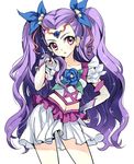  bad_id bad_pixiv_id blue_flower blue_rose elbow_gloves eyelashes flower gloves hair_bobbles hair_ornament hand_on_hip long_hair magical_girl midriff milk_(yes!_precure_5) milky_rose mimino_kurumi navel precure purple_hair red_eyes rose simple_background solo tiara two_side_up very_long_hair white_background yes!_precure_5 yes!_precure_5_gogo! yukiwo 