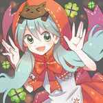  :d cosplay green_eyes hatsune_miku hirounp little_red_riding_hood little_red_riding_hood_(grimm) little_red_riding_hood_(grimm)_(cosplay) open_mouth project_diva_(series) project_diva_2nd smile solo twintails vocaloid 