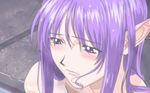  animated animated_gif bath bathing blush close-up elf julietta long_hair non-web_source pointy_ears purple_eyes purple_hair sad solo steam viper viper_rsr 