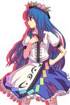  bad_id bad_pixiv_id blue_hair fondolger hinanawi_tenshi long_hair ribbon solo touhou 