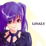  artist_request d.gray-man lenalee_lee lowres non-web_source purple_hair red_eyes smile solo upper_body 