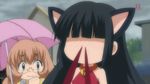  animal_ears animated animated_gif blood cat_ears glasses kagami_kuro kodomo_no_jikan multiple_girls nosebleed rain screencap umbrella usa_mimi 