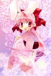  animal_ears bug bunny_ears butterfly di_gi_charat flower insect japanese_clothes kimono long_hair pink_hair ribbon shiu_kazuki solo usada_hikaru 