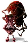  arachnid bad_source bow bug everafter eyes giant hat large_bow miss_muffet purple_eyes purple_hair red_hair ribbon scared shaun_healey solo spider 