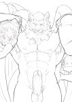 abs absurd_res anthro anthro_on_anthro armpit_hair balls big_dom_small_sub big_muscles big_pecs big_penis blush bodily_fluids body_hair canid canine canis carrying_another carrying_over_shoulder carrying_partner domestic_dog dominant erection facial_scar feathered_wings feathers genitals group hi_res holding_partner human human_on_anthro imminent_sex interspecies jock_protagonist_(tas) larger_anthro larger_male lifewonders male male/male mammal marchosias_(tas) muscular muscular_anthro muscular_male nipples nude pecs penis protagonist_(tas) pubes scar size_difference smaller_anthro smaller_human smaller_male sweat tadatomo tokyo_afterschool_summoners trio two_subs_one_dom vhb3art wings wolf