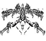  art black_and_white designs ink monochrome plain_background tribal white_background wolfice 