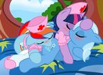  cutie_mark equine female feral friendship_is_magic horn horse kissing lesbian licking mammal my_little_pony nurse pony pyruvate rainbow_dash_(mlp) tongue trixie_(mlp) twilight_sparkle_(mlp) unicorn 