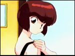  animated animated_gif brown_hair ranma_1/2 short_hair swimsuit tendou_nabiki undressing 