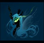  changeling crown female friendship_is_magic glowing_eyes green_eyes hair horn looking_at_viewer my_little_pony neofox oddly_sexy pretty queen queen_chrysalis_(mlp) royalty seductive solo wings 