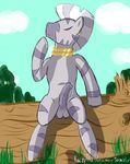  balls crossgender cum equine friendship_is_magic kaczy male mammal my_little_pony penis solo zebra zecora_(mlp) 