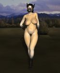  anthro big_breasts big_thighs breasts equine female hair horse huge_breasts looking_at_viewer mammal muscular_female nude pose pussy solo thick_thighs vic34677 wide_hips 