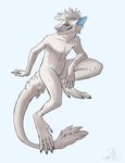  female flat fur mistresssparkles mohawk nude sergal white white_fur 