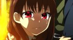  anime_coloring belt brown_hair child crying hug ib ib_(ib) long_hair red_eyes sad tears yodobashi_yuo 