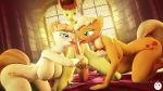  anthro applejack_(mlp) aunt aunt_orange_(mlp) ball_fondling balls big_breasts braeburn_(mlp) breasts collaborative_fellatio cousins earth_pony equine fellatio female fondling friendship_is_magic group group_sex hentype hi_res horse incest male male/female mammal mature_female my_little_pony niece nipples nude oral penis pony sex threesome 