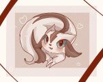  :3 animal_focus blue_sclera blush brown_background claws colored_sclera commentary_request full_body happy highres linoone looking_at_viewer no_humans open_mouth partial_commentary pokemon pokemon_(creature) red_eyes sitting smile solo tamako_(pixiv_71110817) 