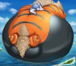 2024 anthro arcanine belly belly_expansion belly_inflation big_belly big_butt black_belly black_nose blue_belly body_inflation butt butt_expansion cheek_bulge cloud colored container cruise_ship cup detailed digital_media_(artwork) digital_painting_(artwork) drinking duo expansion eyes_closed fan_character floating_on_water fluffy fluffy_tail generation_1_pokemon generation_2_pokemon hi_res huge_belly huge_butt hyper hyper_belly hyper_butt hyper_inflation immobile inflation inflation_fetish island legendary_pokemon lugia male male/male merchant_ship moobs neck_tuft nintendo obese obese_male orange_body oregene outside overweight overweight_male passenger_ship pokemon pokemon_(species) puffed_cheeks sea shaded ship signature sitting_on_another sky smile steam steam_from_nostrils steam_inflation striped_body stripes tail tan_tail thick_tail tuft vehicle water watercraft white_body