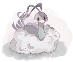  altaria animal_focus bird black_eyes closed_mouth commentary_request fluffy full_body highres no_humans partial_commentary pokemon pokemon_(creature) sitting solo tamako_(pixiv_71110817) 