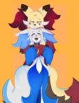 anthro blush collar delphox duo fan_character father_(lore) father_and_child_(lore) father_and_son_(lore) fur furry_tail fynx generation_6_pokemon happy hi_res hug kitsunekotaro male male/male nintendo parent_(lore) parent_and_child_(lore) parent_and_son_(lore) pokemon pokemon_(species) rune_(~hey_yo~) son_(lore) tail wholesome