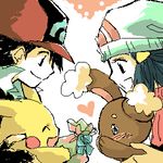 buneary child couple hikari_(pokemon) lowres pikachu pokemon pokemon_(anime) satoshi_(pokemon) 