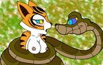  breasts coiling coils constriction feline female hypnosis jungle_book kaa kaa_(jungle_book) kung_fu_panda mammal master_tigress mind_control nipples python reptile scalie snake swirly_eyes tiger 