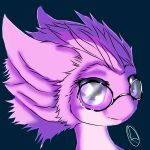 ambiguous_gender anthro avali avian digital_media_(artwork) empressumeko eyewear fangs feathers glasses headshot_portrait hi_res kerolink male pink_body portrait solo teeth