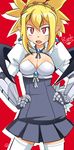  bad_deviantart_id bad_id bat_wings blonde_hair breasts bright_pupils charmwitch cleavage cosplay cowboy_shot crying crying_with_eyes_open demon_girl disgaea dress earrings gauntlets hands hands_on_hips highres jewelry makai_senki_disgaea_2 makai_senki_disgaea_3 medium_breasts pointy_ears red_eyes rozalin sapphire_rhodonite sapphire_rhodonite_(cosplay) short_hair slit_pupils solo tears thighhighs white_legwear wings zettai_ryouiki 