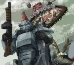  ... 2others animal armor bad_id bad_pixiv_id brain commentary_request cosplay cyborg day dog ed-e english_text eyebot fake_antlers fallout_(series) fallout_new_vegas fence grey_armor gun hat holding holding_gun holding_weapon multiple_others ncr_veteran_ranger neon_sign obomugera outdoors party_hat pip_boy power_armor red_nose rex_(fallout_new_vegas) rifle rudolph_the_red_nosed_reindeer rudolph_the_red_nosed_reindeer_(cosplay) sign sniper_rifle spoken_ellipsis submachine_gun third-party_source thompson_submachine_gun thumbs_up weapon 