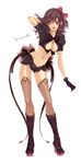  :d arm_up bad_id bad_pixiv_id bangs black_hair boots bow breasts cleavage cleavage_cutout crop_top cross-laced_footwear frills full_body gloves groin hair_bow hand_behind_head hand_in_hair heart_cutout high_heel_boots high_heels knee_boots large_breasts leaning long_hair looking_at_viewer michudx midriff mimosa_haanesuto navel open_mouth platform_footwear red_eyes ribbon sheer_legwear shiny shiny_skin short_hair short_shorts shorts showgirl_skirt signature simple_background smile solo thighhighs white_background yuz_(eu414148) 