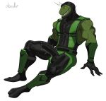 absurd_res anthro bodily_fluids bodysuit clothing cxcxxcxxxx erection erection_under_clothing genital_fluids gloves green_body handwear hi_res male mortal_kombat ninja precum precum_through_clothing reptile reptile_(mortal_kombat) scalie skinsuit solo tight_clothing warrior wet wet_clothing