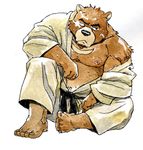  chubby fur grizzly_bear juuichi juuichi_mikazuki kemono male mammal morenatsu muscles overweight solo undressing unknown_artist 