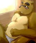  chubby kemono kounosuke male morenatsu overweight solo sweat topless unknown_artist 