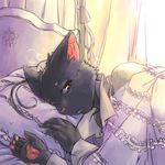  bedroom cat feline fur gamma-g looking_at_viewer male mammal morenatsu shin shin_kuroi solo 