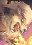  fire gen_1_pokemon growlithe kap-cat no_humans pokemon pokemon_(creature) solo 