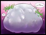 abdominal_bulge anthro belly big_belly bow_(bowhuskers) braixen comic dialogue english_text face_imprint generation_6_pokemon huge_belly hyper hyper_belly imprint male mass_vore neonlynx nintendo pokemon pokemon_(species) rumbling_stomach solo speech_bubble text vore