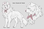 aamu_(kaburion) canid canine canis claws domestic_dog eyebrows female feral floppy_ears fur hi_res kaburion mammal paws quadruped smile solo tail white_body white_fur